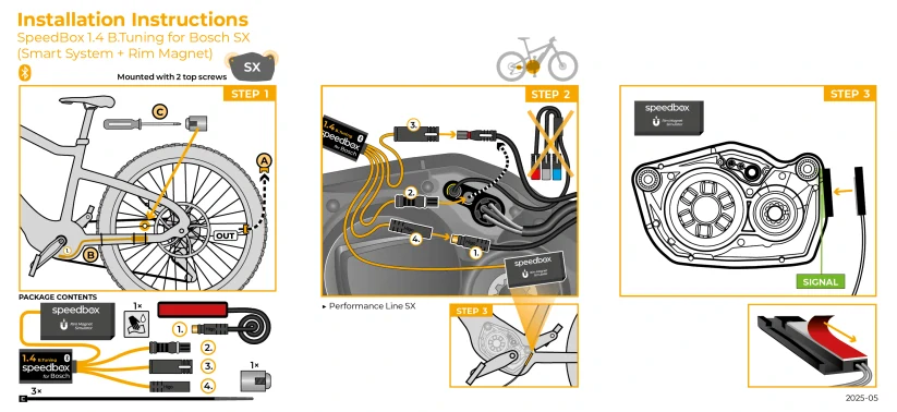 SpeedBox 1.4 B.Tuning pre Bosch SX (Smart System + Rim Magnet)