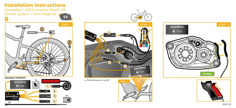 SpeedBox 1.5 B.Tuning pre Bosch SX (Smart System + Rim Magnet)